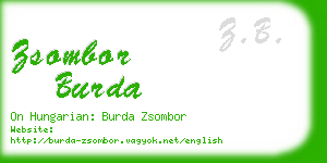 zsombor burda business card